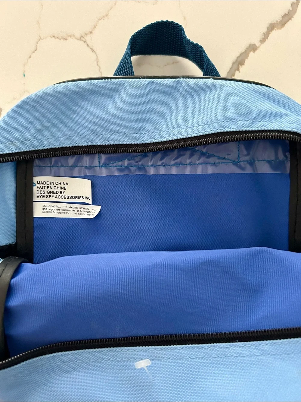 The Magic School Bus Backpack Scholastic Rare 1994 Vintage NEW No Tags Blue Kids